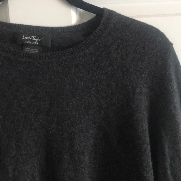 NWT 100% cashmere charcoal grey crew neck sweater - Picture 3 of 6